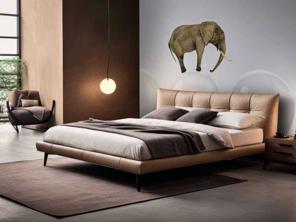 Olifant op een witte bal