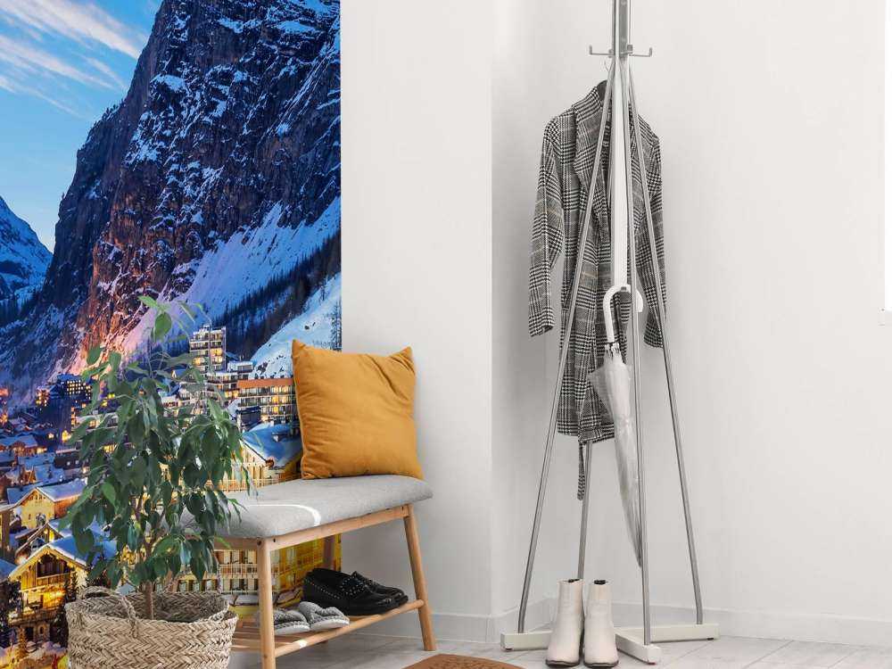 Skioord in de Franse Alpen