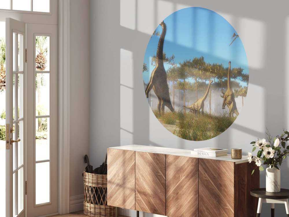 Dinosaurussen in de mist