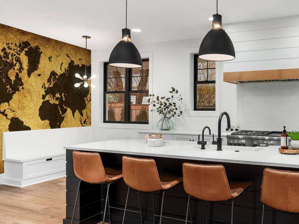 Wereldkaart in oude stijl