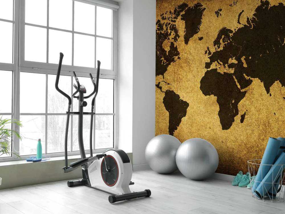 Wereldkaart in oude stijl