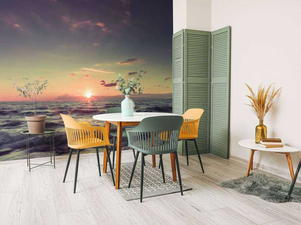 Heldere zonsondergang