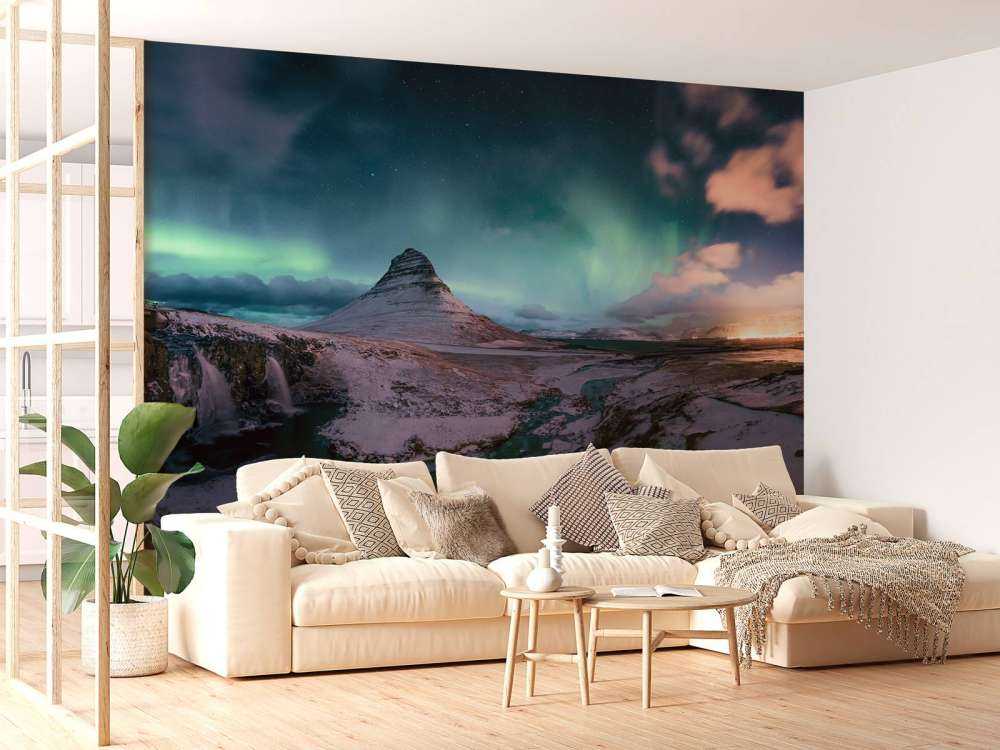 Kirkjufell met noorderlicht