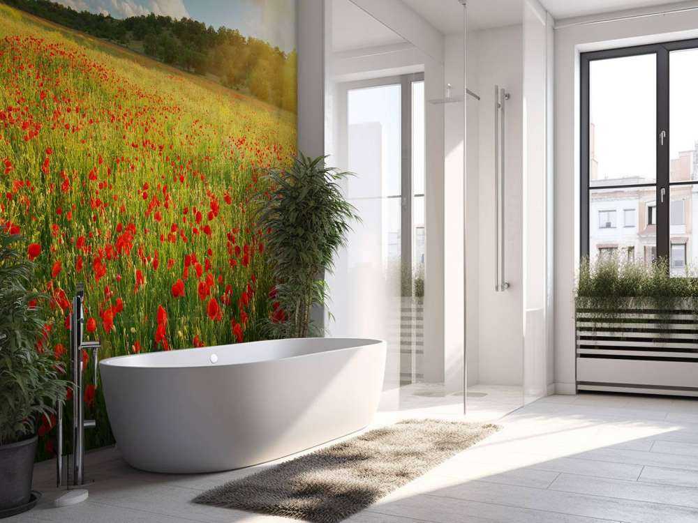 Klaprozen met Zonsondergang