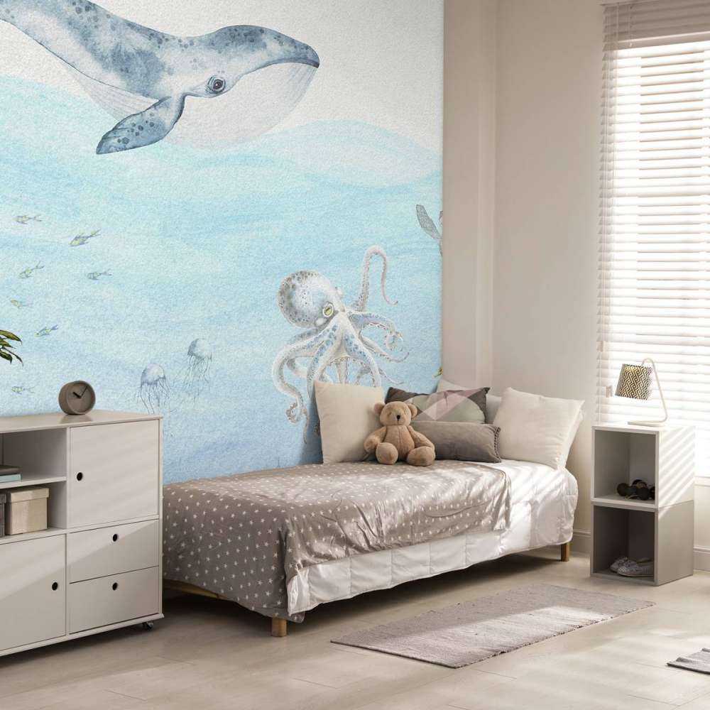 Onderwaterwereld met een walvis