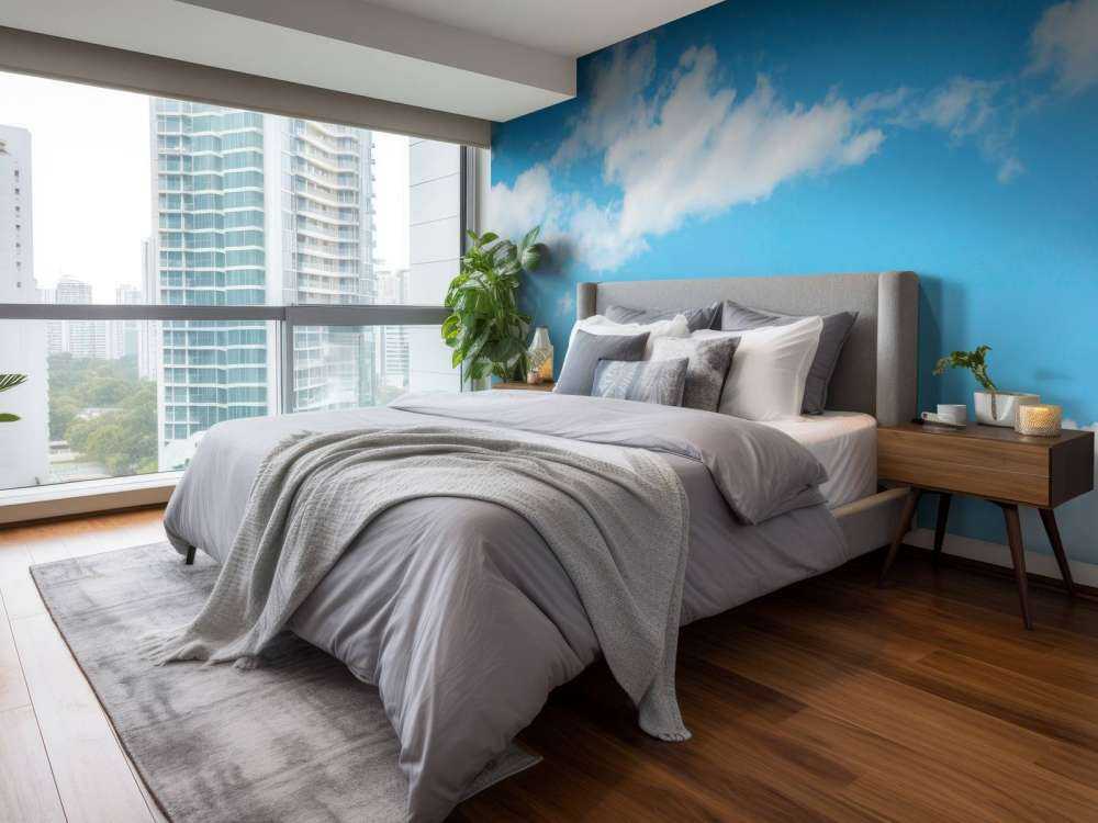 Een helder blauwe lucht