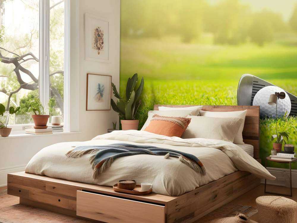 Golfclub met bal close-up