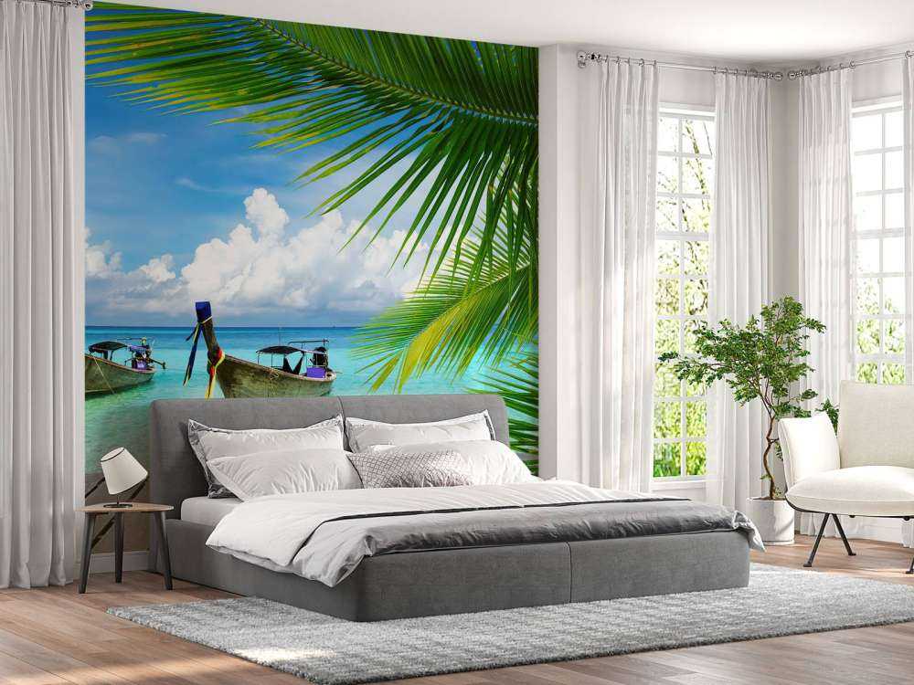 Boot en een palmboom