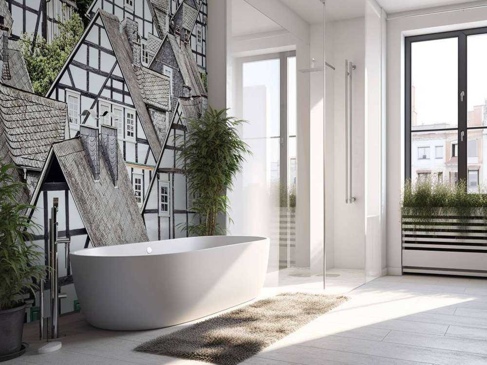 Ritme van zwart-wit vakwerk