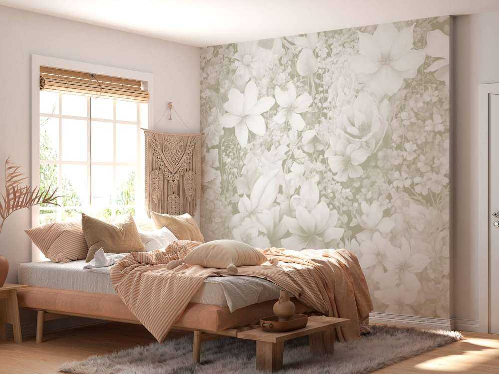 Flower festivalSEAMLESS Light Green