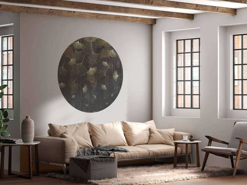 Ginkgo blaadjes in gouden nevel