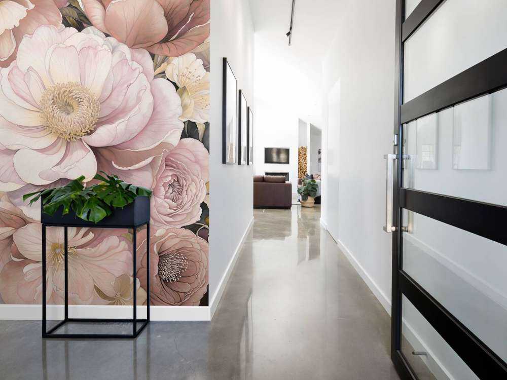 Romantische bloemen in poederroze