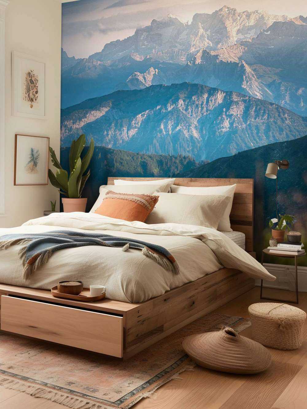 Blauwe gelaagdheid in bergland