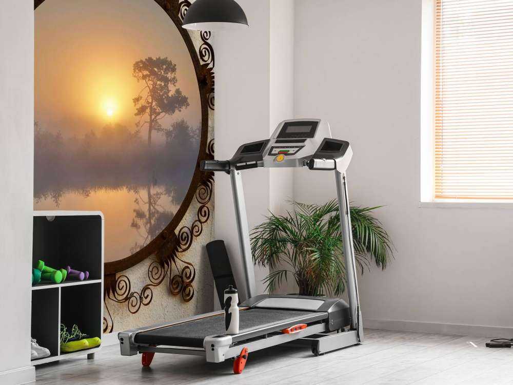 Zonsopkomst boven mistig meer