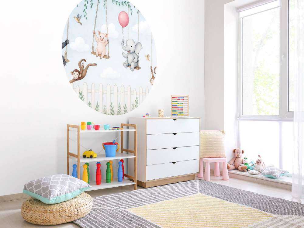 Dierenvriendjes in de speeltuin