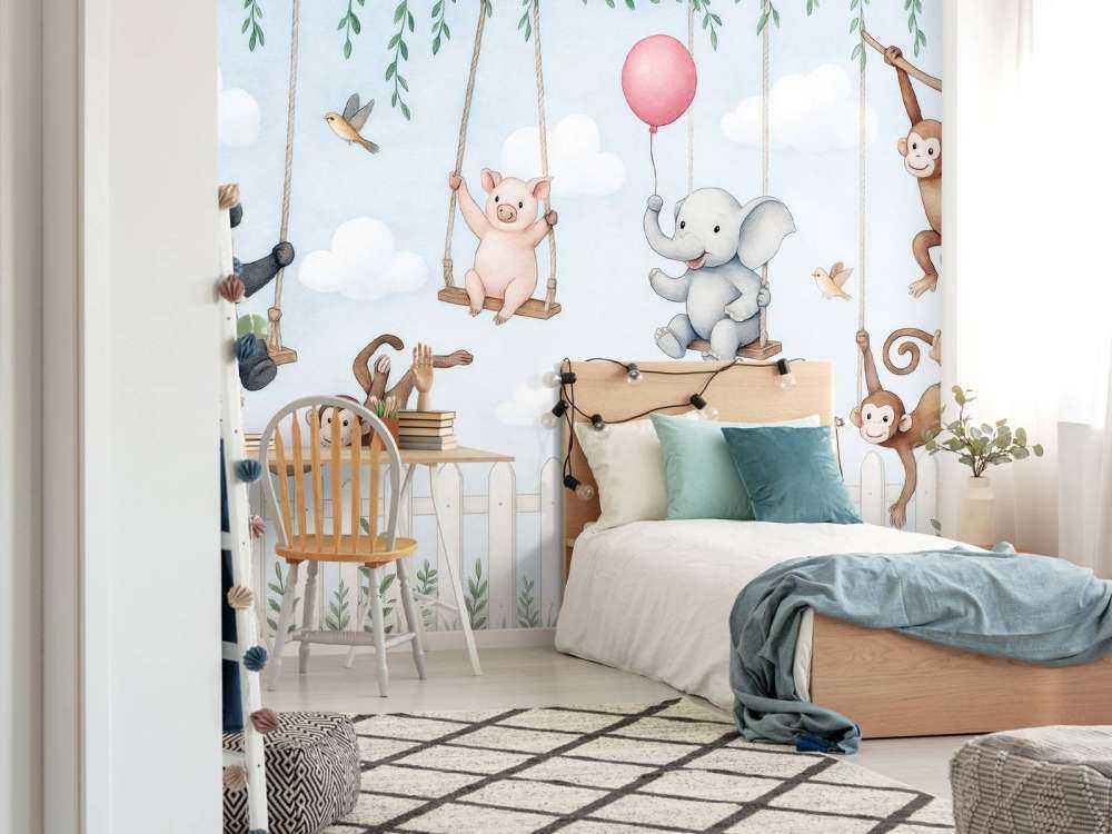 Dierenvriendjes in de speeltuin