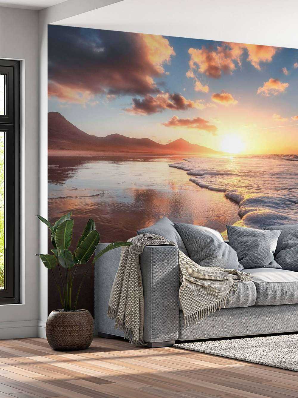 Gouden Zonsondergang Aan Zee