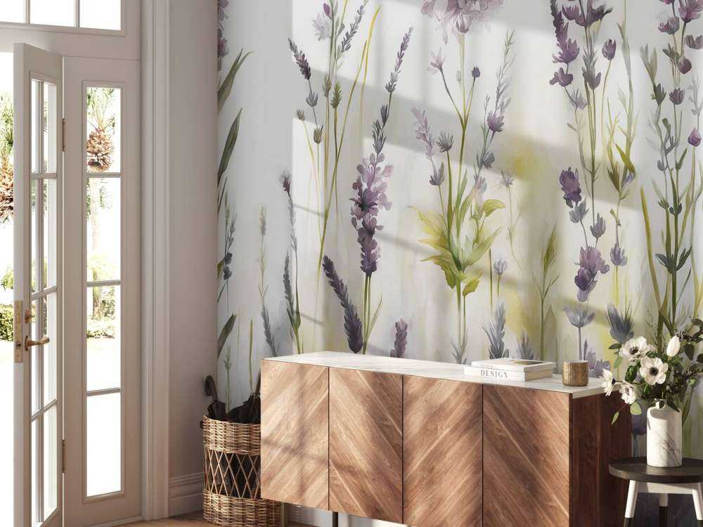 Lavender Glade Seamless Warm Beige