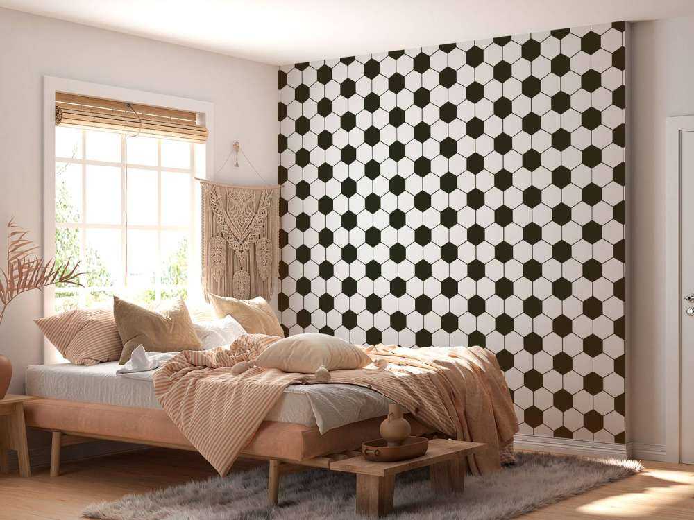 Zwart-witte geometrische veelhoeken