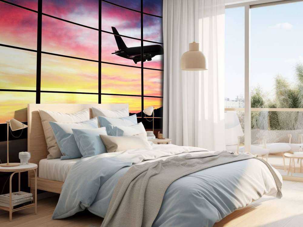 Raam bij een vliegveld