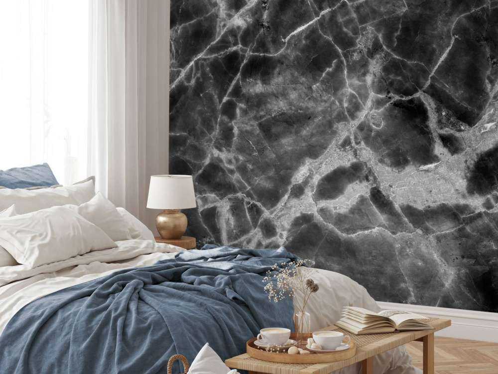 Zwart marmer met structuur