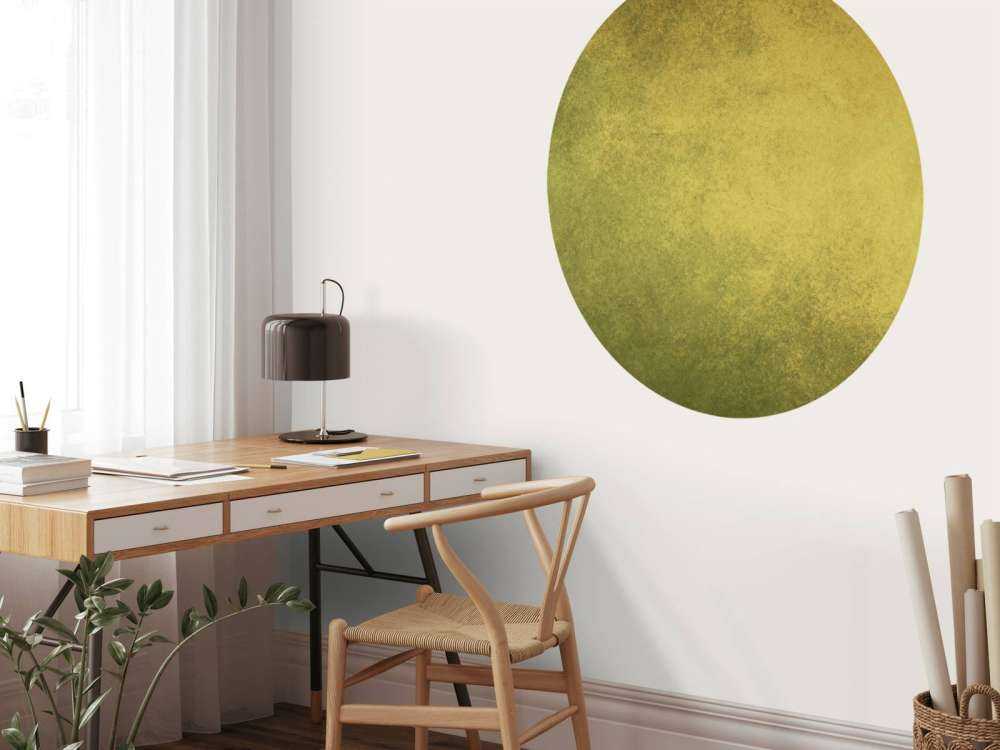 Oude geel-groene muur