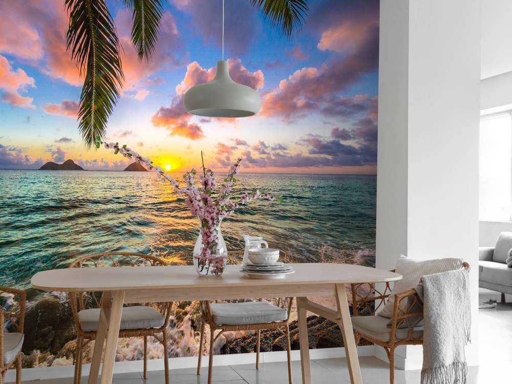 Zonsondergang bij Lanikai beach