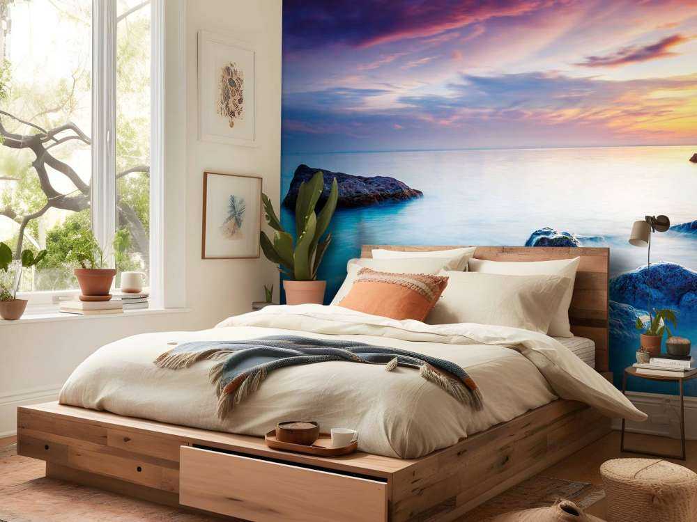 Magische zonsondergang op zee