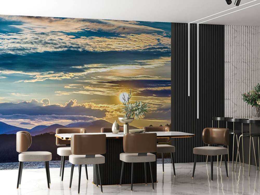 Meer onder prachtige wolken