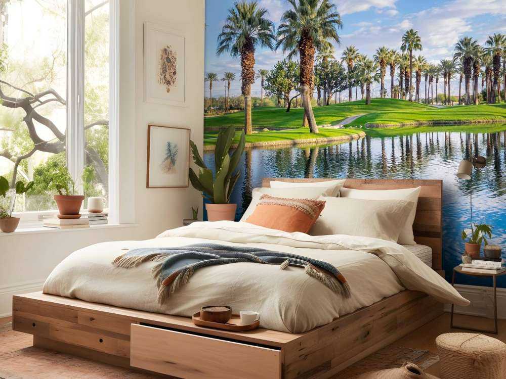 Palmbomen op een golfbaan