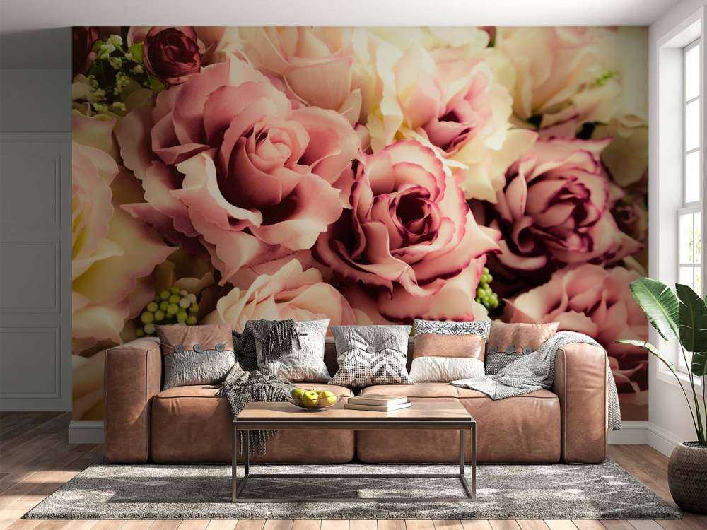 Gekleurde rozen boeket