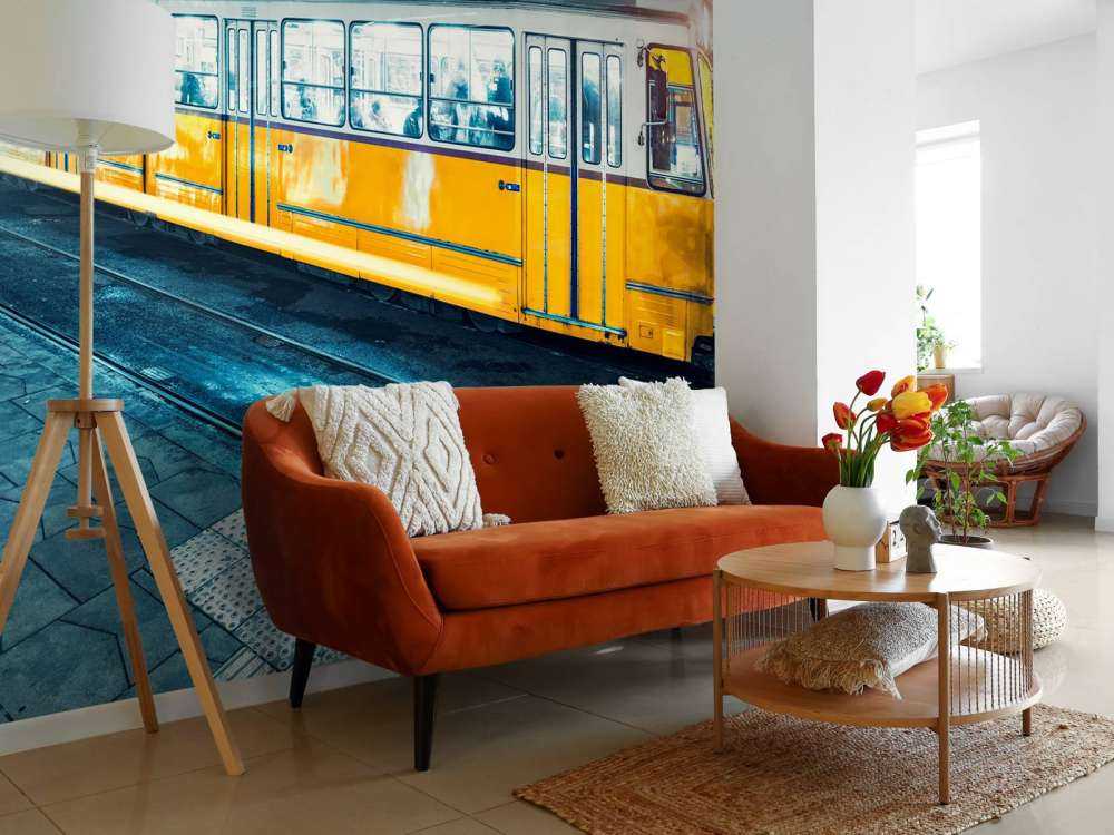 Gele tram in Boedapest