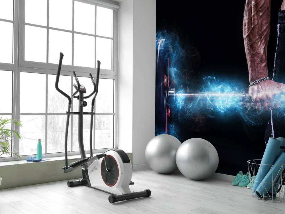 Sterke gespierde man