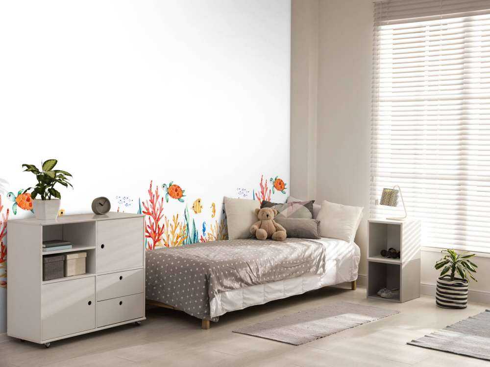 Zeeleven tekening met een witte achtergrond