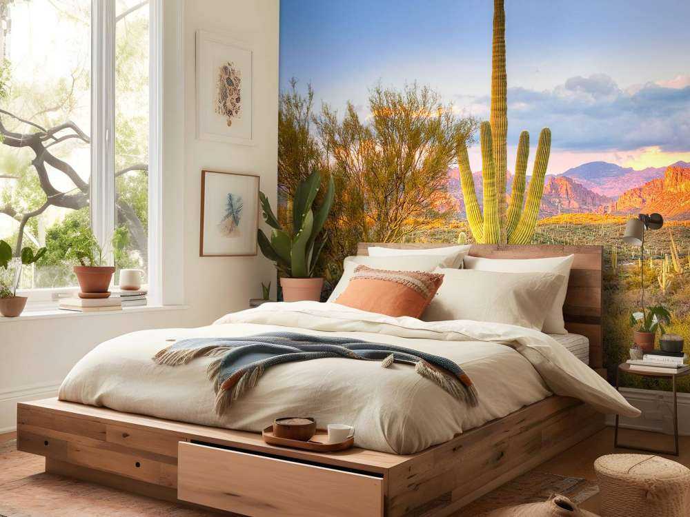 Zonsondergang in een steppe