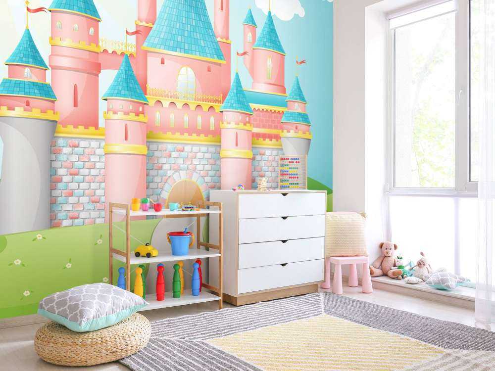 Roze sprookjeskasteel