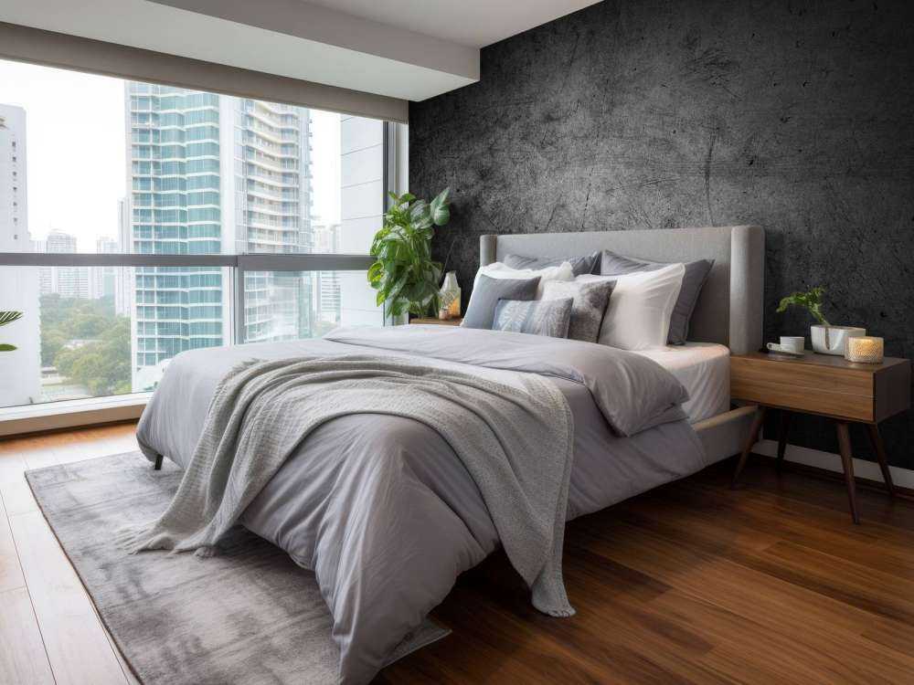 Grijze muur met krassen