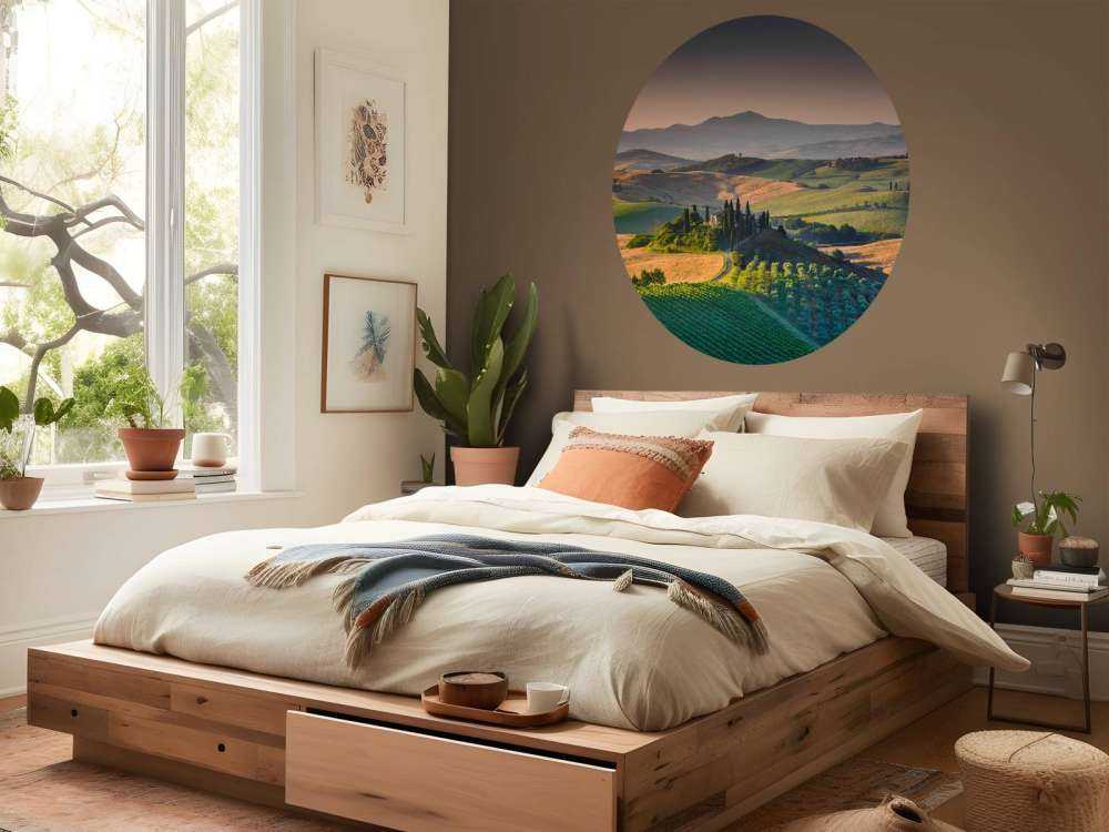 Toscaans landschap met wijngaarden