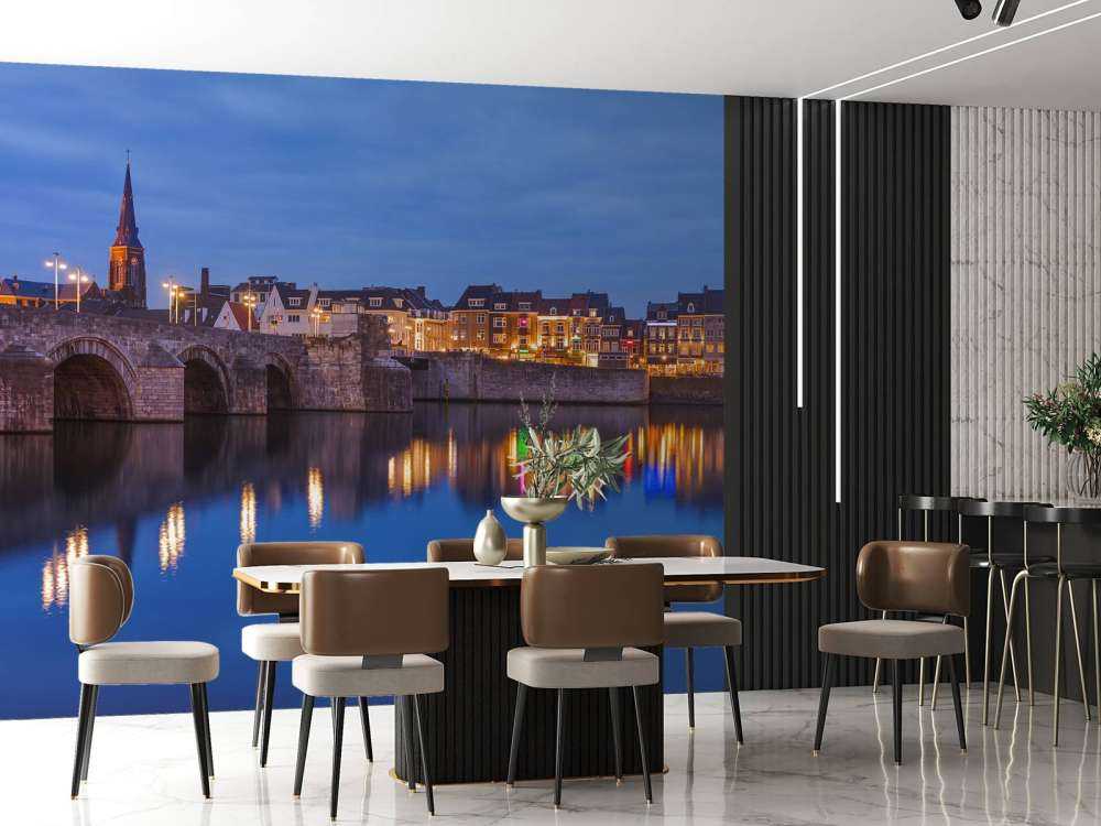 Sint Servaasbrug in de avond