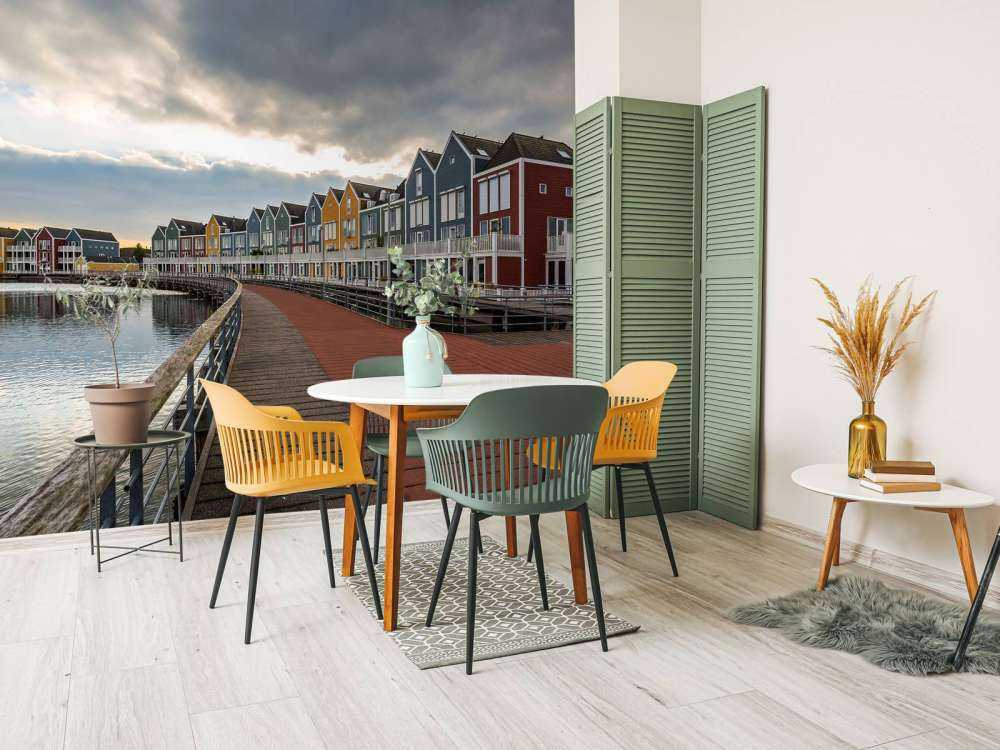 Kleurrijke huizen in Houten