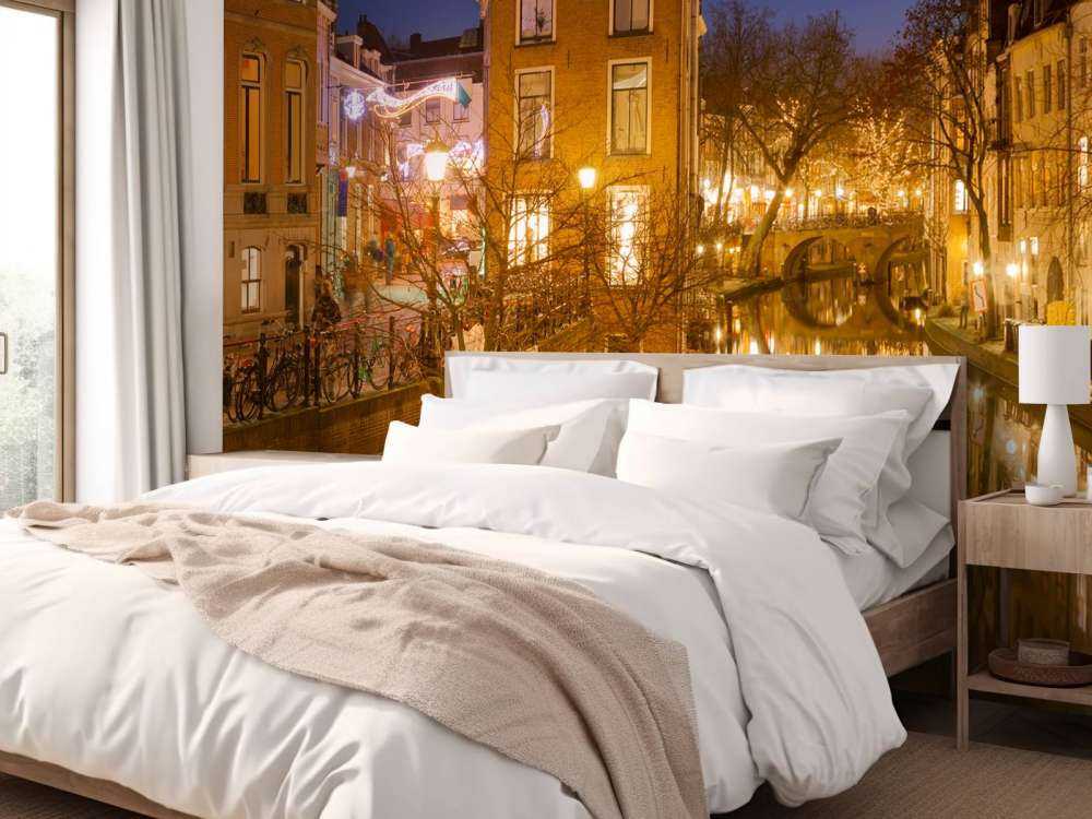 Utrechtse gracht in de avond