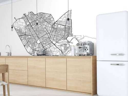 Plattegrond van Valencia, wit 