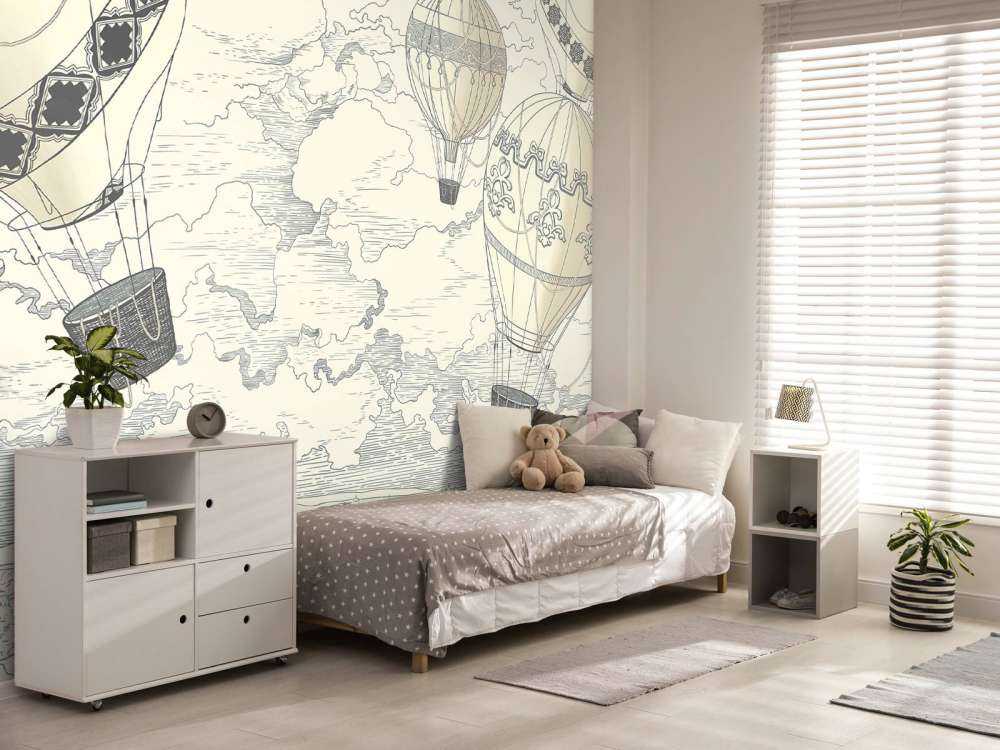 Witte moderne luchtballonnen