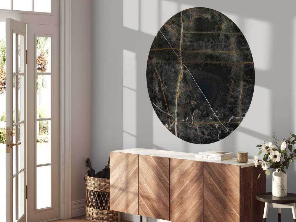 Zwart marmer met kopertinten