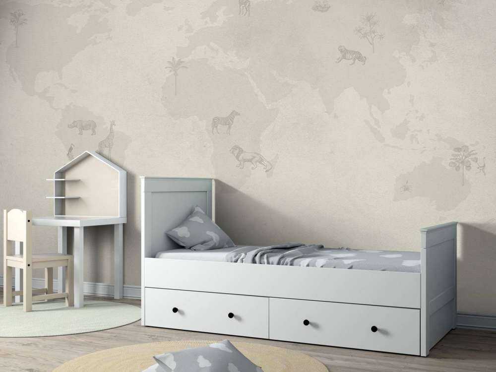 Wereldkaart sketch groen