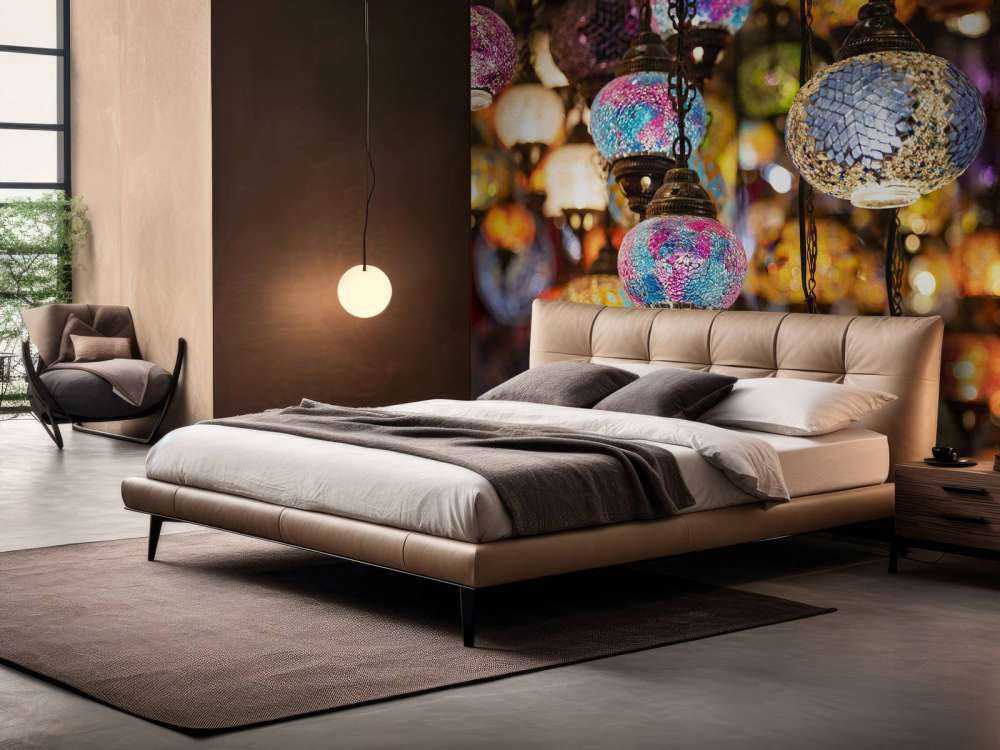 Kleur volle glazen lampen