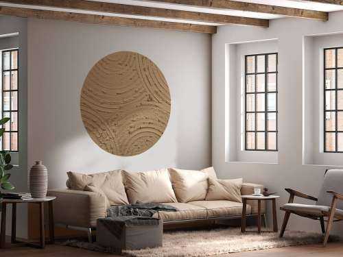 Zen cirkels grove structuur in goud bruin