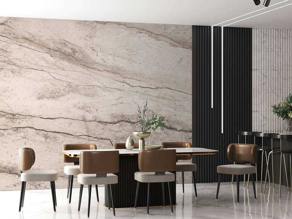 Gedetailleerd beige marmer