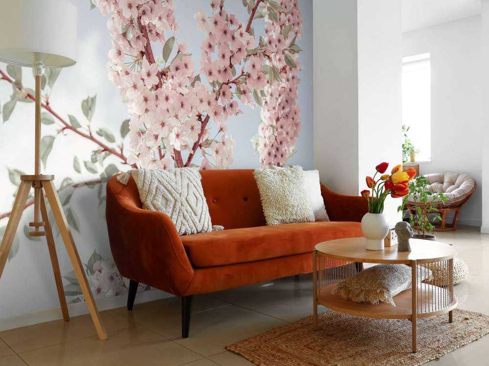 Bloesembloemen vanaf onder