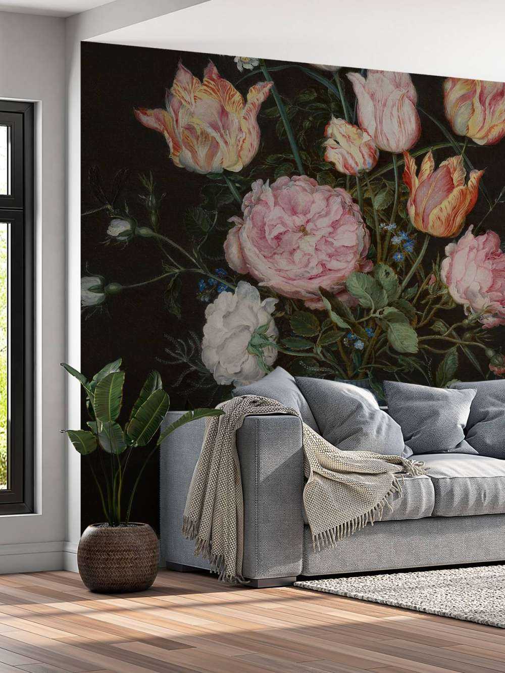 Wan-Li-vaas met bloemen